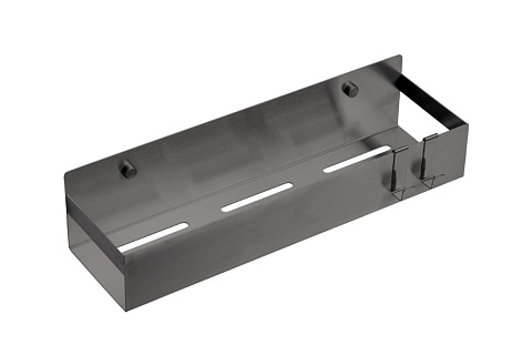 Полка подвесная + 2 крючка Boheme GUN METAL 10965-GM