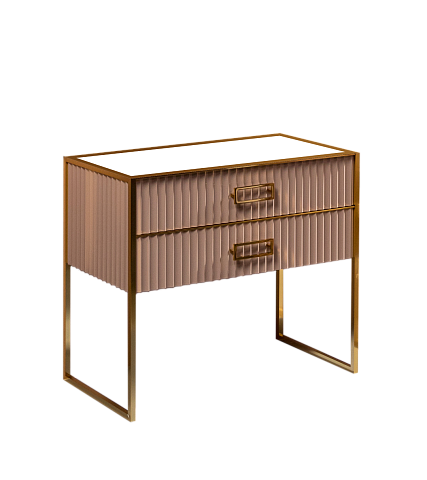 Тумба Armadi Art MONACO 100см h74см капучино глянец + золото под раковину чашу 867-100-CPG