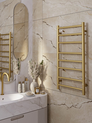 Полотенцесушитель электрический APEXTERMO Стелла ST00184GL 800x400, золотой матовый