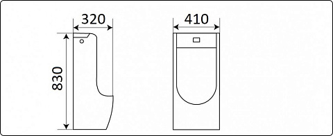 Писсуар подвесной CeramaLux X529P, белый