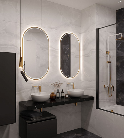 Столешница прямая Armadi Art FLAT NERO MARQUINA 1610*460*70 869-160-NM