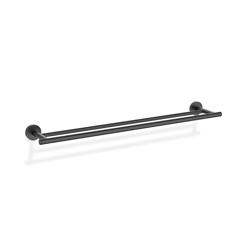 Decor Walther Basic HTD65 Полотенцедержатель двойной 65см, цвет:черный матовый, 0531760