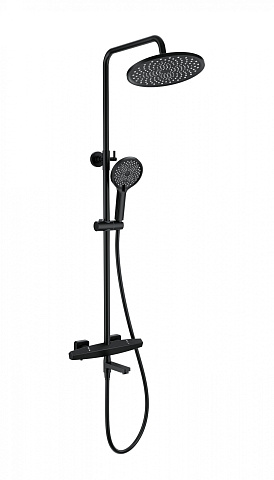 Душевая система с термостатом WONZON & WOGHAND NEO, Черный матовый WW-B3046-A1-MB