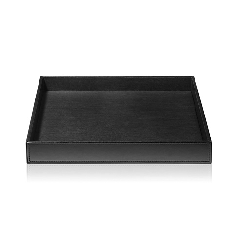 Decor Walther Brownie Tab Q Лоток универсальный 28x28см, цвет: черная кожа, 0932460