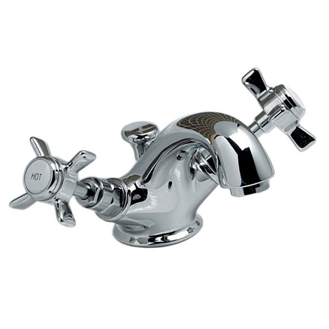 Devon&Devon Devon & Devon Coventry Смеситель для раковины с донным клапаном, жёсткая (трубка) подводка воды цвет хром, MARF24CR