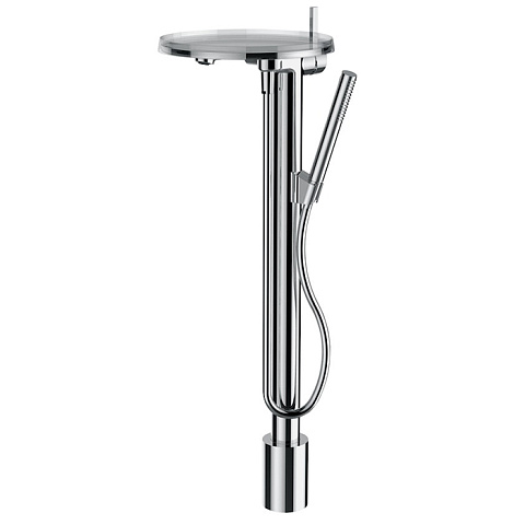 Laufen Kartell Смеситель для ванны на 1 отв, напольный с ручным душем, цвет: хром (,без встроенной части HF503000000000), 3.2133.1.004.121.1