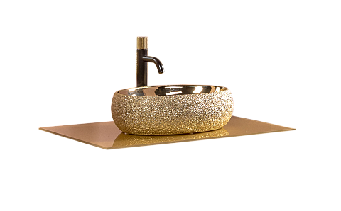 Столешница стекло 80см прямая Armadi Art GOLD 853-080-G