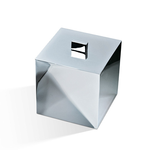 Decor Walther Cube DW 3560 Баночка универсальная 13x13x14.5см, с крышкой, цвет: хром, 0846500
