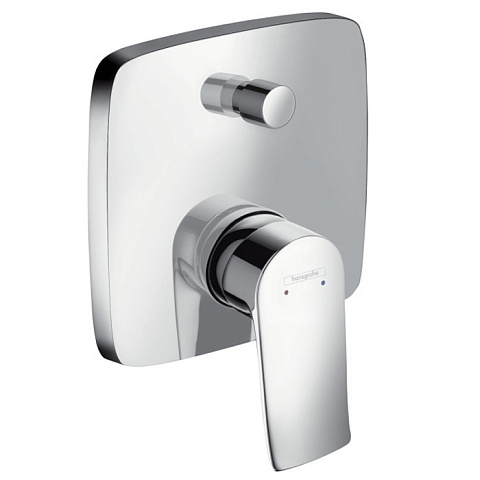 Hansgrohe HG Metris Смеситель для ванны, встраиваемый, переключатель вакумный, внешняя часть, цвет: хром, 31454000