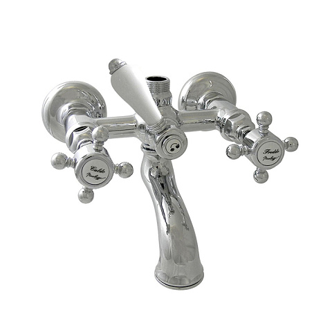 Nicolazzi Dames Anglaises Смеситель для ванны и душа, настенный, с 2мя ручками, на 2 отв., цвет: хром, 1400CR70