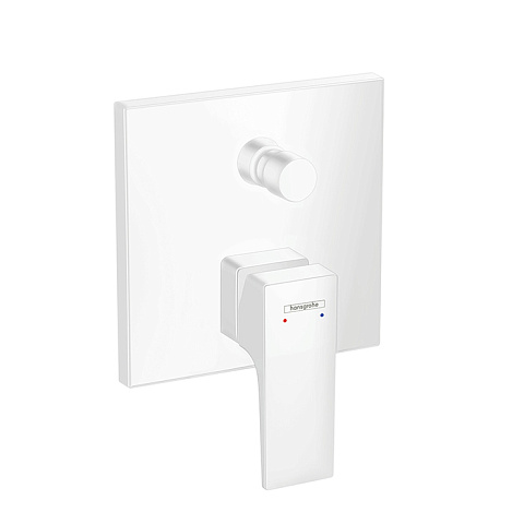 Hansgrohe HG Metropol Встраиваемый смеситель для ванны с переключателем и обр. клапанами (внешняя часть), цвет: белый матовый, 32546700