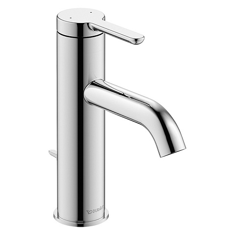 Duravit C.1 Смеситель для раковины на 1 отв. с донным клапаном, излив 113мм, цвет: хром, C11020001010