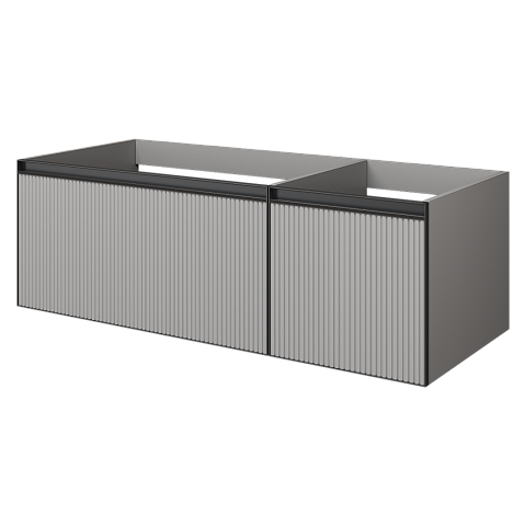 Armadi Art QUATRO 2 120см (80+40) тумба LUNA FUGA профиль ANTHRACITE 790-M2-120-L-RIB-A