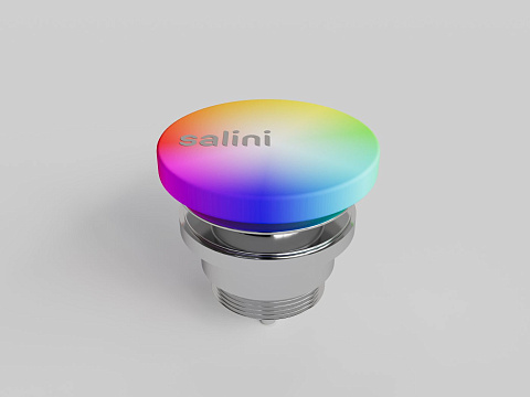 Донный клапан для раковины фиксированный D604 Salini 166202G, S-Sense, глянцевая поверхность