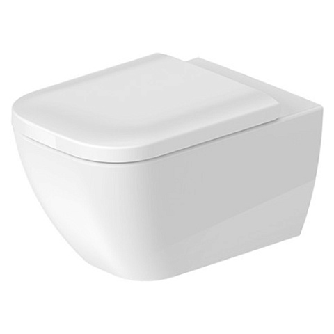 Duravit Happy D.2 Унитаз подвесной, безободковый 540х365 мм, с креплением, цвет белый с покрытием WonderGliss (СПЕЦЦЕНА с нашего склада), 22220900001