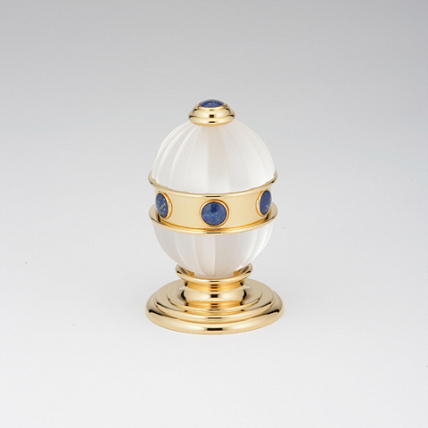 THG AMBOISE LAPIS LAZULI Вентиль смесителя для раковины, вставки лазурит, цвет полированное золото, A1K-F01-35