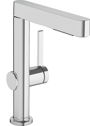 Смеситель Hansgrohe Finoris для раковины, однорычажный, 230 с вытяжным душем 2jet, со сливным клапано 76063000