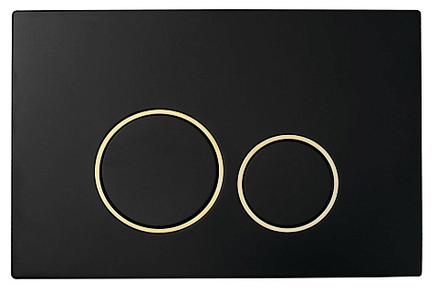 Кнопка для инсталляции, пластик Boheme BLACK GOLD, круглая 663