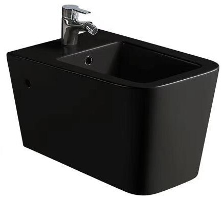 Биде подвесное, черное матовое SantiLine SL-5054MB