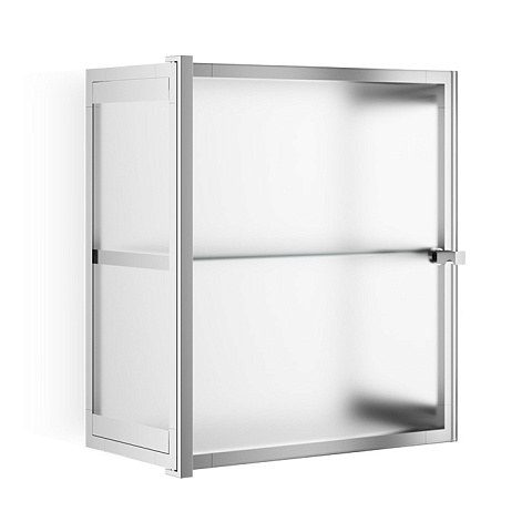 Decor Walther Glas S 2 Шкафчик подвесной 35x19x40см, стекло матовое, цвет: хром ЗАКАЗ ПО ЗАПРОСУ, 0602306