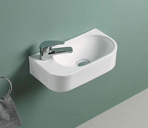 Раковина подвесная/накладная CeramaLux 78204R 400×215 мм, белый