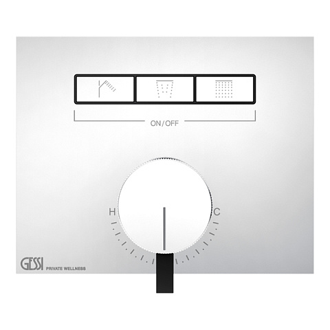 Gessi Hi-Fi Смеситель для душа, с включением до 3 источников одновременно (внешняя часть), цвет: хром, 63081#031