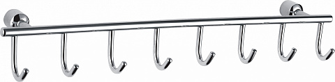 Вешалка с 8 крючками для ванной WONZON & WOGHAND, Хром WW-9382-8