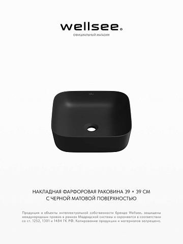 Накладная раковина для ванной Wellsee Preen 329707000