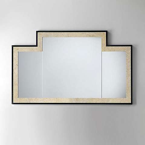 Devon&Devon Devon Vogue 2 Зеркало 130x77 см,черная глянцевая лакировка с внутр рамкой “antique alluminium leaf”, DEVOGUE2NEAL