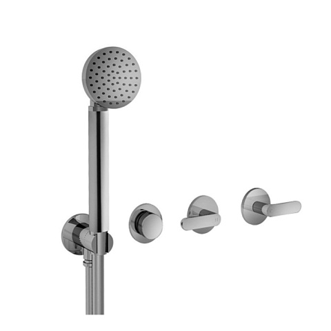 Fantini Icona Deco Смеситель для душа, встраиваемый, на 2 источника, без излива, с ручн.душем, (наружняя часть), цвет: хром, 53 02 R117B
