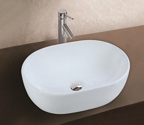 Раковина накладная CeramaLux 9026B 480×350 мм, белый