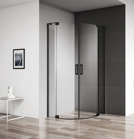 Душевой уголок Cezares SLIDER-R-2-80/90-C-NERO