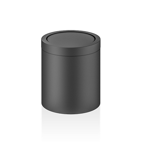 Decor Walther DW 1240 Корзина для бумаги 14.5xh16см, с крышкой, цвет: черный матовый, 0611060