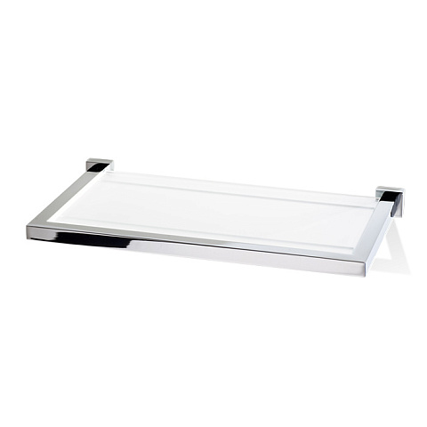 Decor Walther Corner GLA30 Полочка стеклянная 30x16.5см, цвет: хром, 0560800