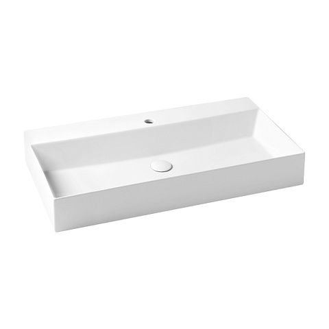 AZZURRA ELEGANCE Squared раковина подвесная/накладная 102х45см с 1 отв. под смеситель , цвет белый, ELLP102450QMBI/(EQA102M bi)*1