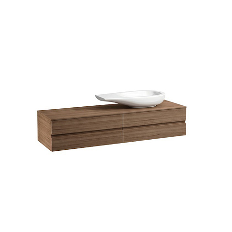 Laufen Alessi One Тумба под раковину 818973, 1600х500х330мм, с 4 выдвиж. ящиками, с сифоном, DX, цвет: орех (Привезем за 3 недели!), 4.2426.2.097.630.1