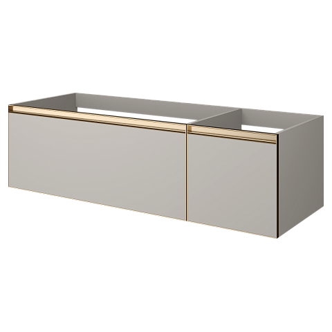 Armadi Art QUATRO 2 140см (100+40) тумба CASHMER профиль MATT GOLD 790-M2-140-CM-MG