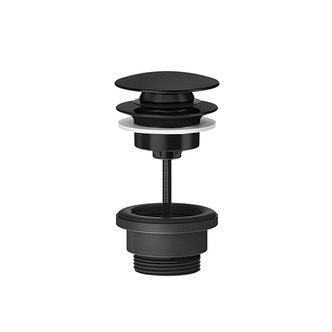 GESSI 316 Донный клапан нажимной “Stop&Go”, для раковин без перелива, цвет Black Metal Brushed PVD, 54599#707