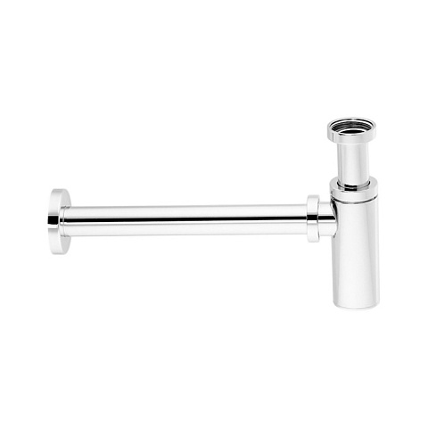 Gattoni Accessori Сифон под донный клапан 1/1,4" - цилиндрический, для раковины, цвет хром, 0160/00C0