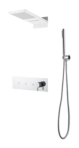 Встроенная душевая система Boheme FUSION, трехпозиционная CHROME 130-CR