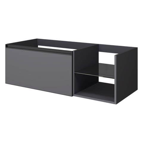 Armadi Art QUATRO 6 120см (80+40) тумба ANTHRACITE профиль ANTHRACITE 790-M6-120-A-A