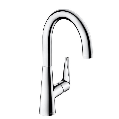 Hansgrohe HG Talis M51 Смеситель для кухни, на 1 отв однорычажный, поворотный излив 174мм, 1jet, h215мм, цвет: хром, 72814000