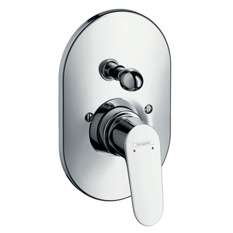 Hansgrohe HG Focus Смеситель для ванны, встраиваемый, переключатель вакумный, внешняя часть, цвет: хром, 31947000