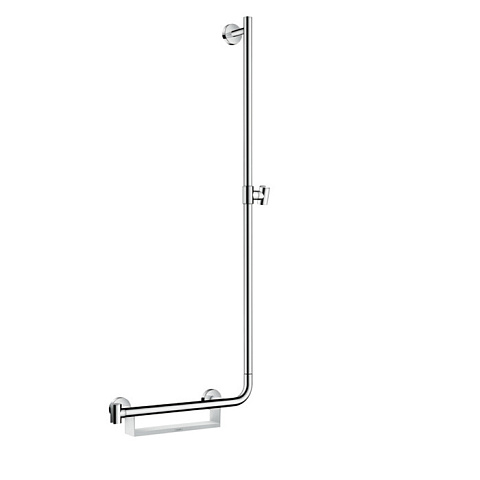 Hansgrohe HG Unica Comfort штанга для душа 1100mm с регулиремым держателем душа, + полочка , цвет: белый/хром, 26404400