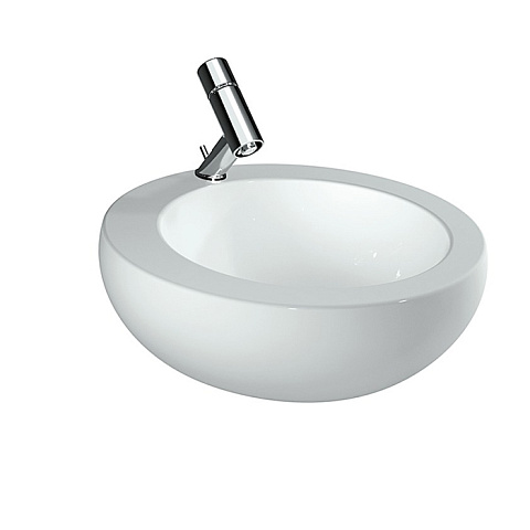 Laufen Alessi One Раковина-чаша 520х520х175мм с 1 отв. под смеситель, с покр. LLC, цвет: белый (ЗАКАЗ по запросу!), 8.1897.1.400.104.1