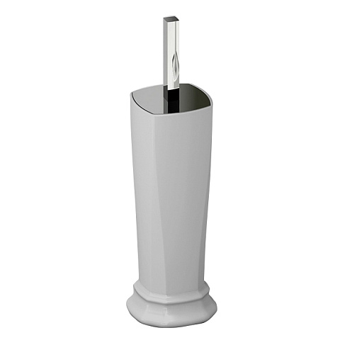 Artceram CIVITAS Ершик напольный с керамической колбой 10х50 cм, цвет: серый/хром (не производится!), CIC004 34