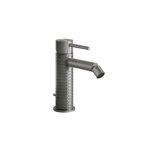 GESSI 316 Смеситель для биде на 1 отверстие с донным клапаном, излив 118мм, цвет: steel brushed, 54207#239