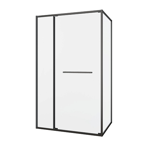 Душевое ограждение Black&White S1180-1290GM Brushed оружейная сталь (900х1200х1950)