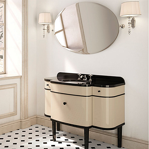 Devon&Devon Devon Rose 50 Раковина (520х410 мм) со сливом-переливом, врезная снизу под столешницу, без отверстия под смеситель, цвет: белый, IBLROSE/ST