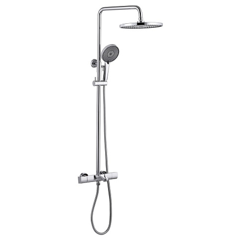 Душевая стойка ABBER Thermostat AF8516L с термостатом и изливом, хром